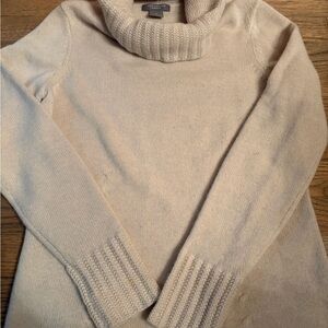 Ann Taylor Cream Cowl Neck Sweater